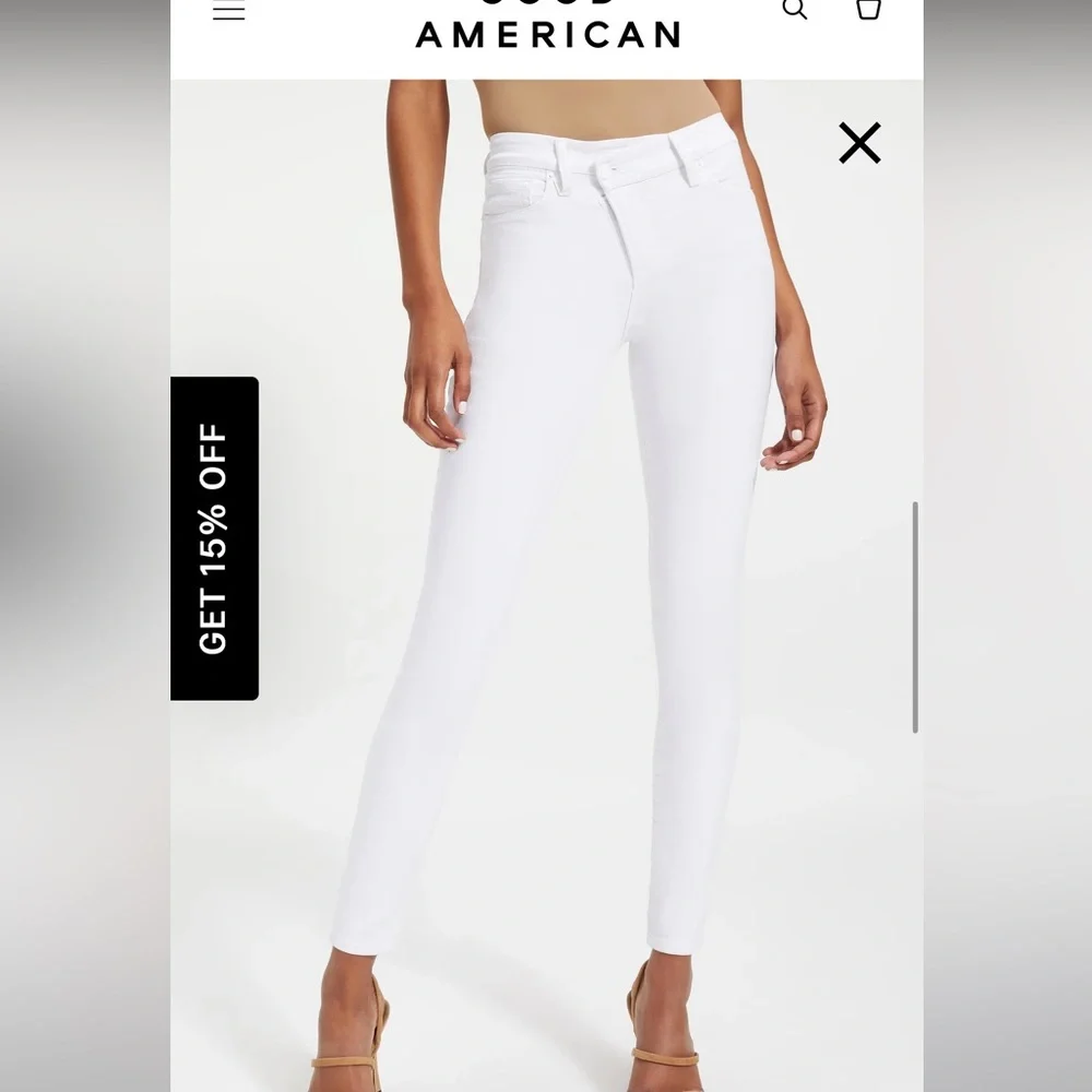 Good American white jeans , sz00 , brand new w tags - Picture 1 of 6